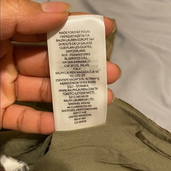 Lauren Ralph Lauren Plaid Ruffle-Trim Georgette Skirt Green Farm Olive 10 NWT - Picture 6 of 8